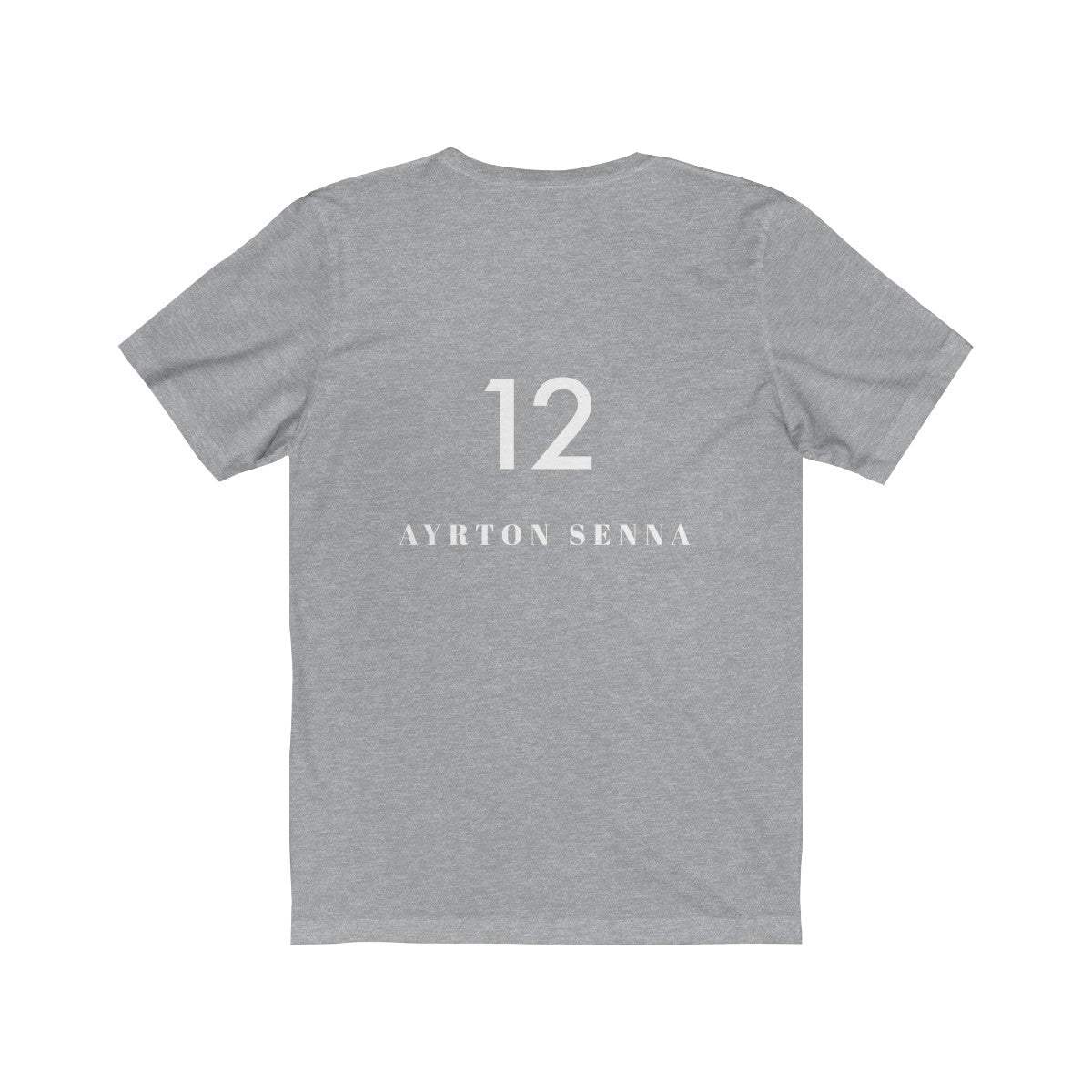 🔻AYRTON SENNA on the back #12 - Unisex Jersey Short Sleeve Tee