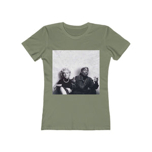 Marylin Monroe and 2 Pac - Women's The Boyfriend Tee