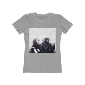 Marylin Monroe and 2 Pac - Women's The Boyfriend Tee