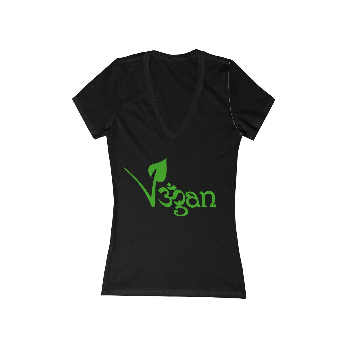 Vegan 🌱 Women's Jersey Short Sleeve Deep V-Neck Tee