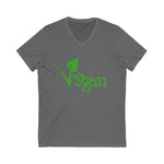 Vegan Unisex Jersey Short Sleeve V-Neck Tee