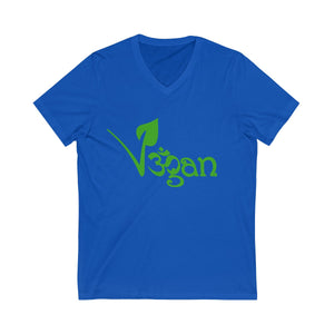 Vegan Unisex Jersey Short Sleeve V-Neck Tee