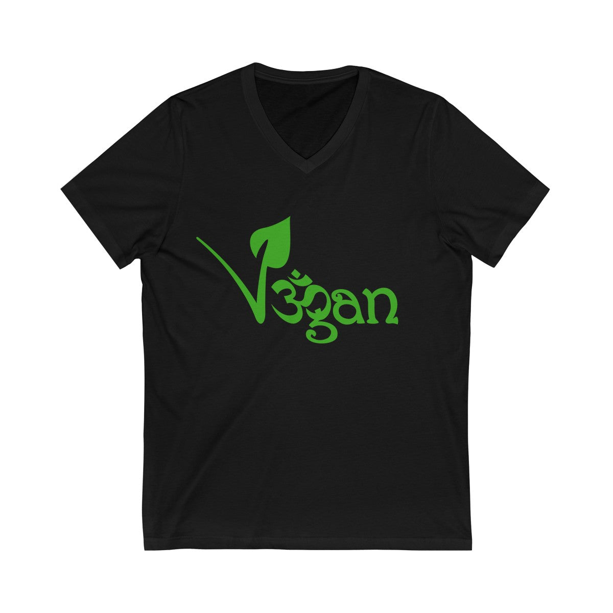 Vegan Unisex Jersey Short Sleeve V-Neck Tee